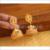 Kerala style Gold plated Temple Palakka earrings M2152