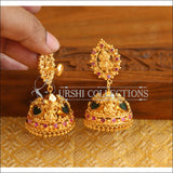 Kerala style Gold plated Temple Palakka earrings M2152