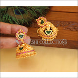 Kerala style Gold plated Temple Palakka earrings M2251