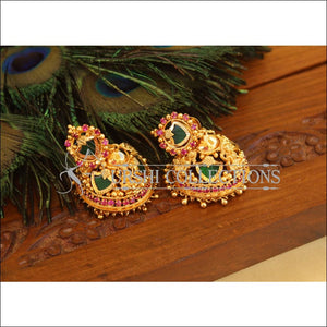 Kerala style Gold plated Temple Palakka earrings M2251