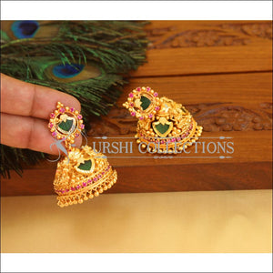 Kerala style Gold plated Temple Palakka earrings M2251