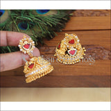 Kerala style Gold plated Temple Palakka earrings M2253
