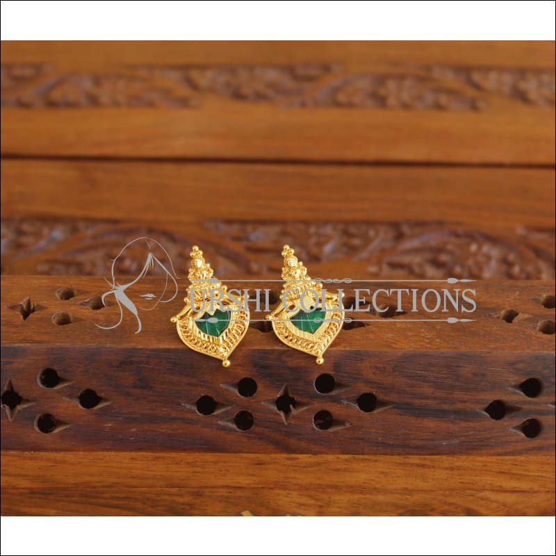 Kerala style Gold plated Temple Palakka earrings M2264
