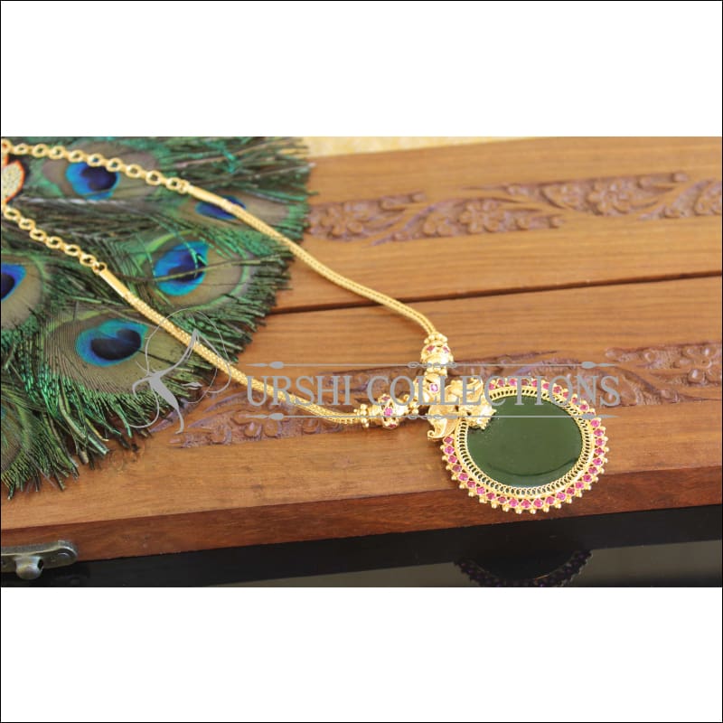 Kerala style Gold plated Temple Palakka Necklace M2200 - Set