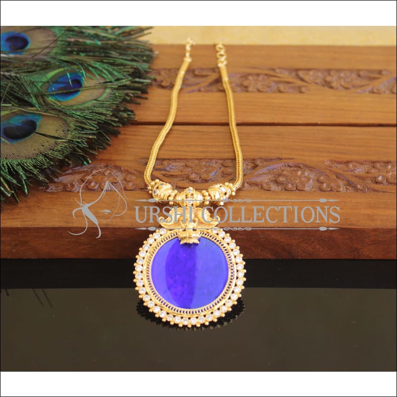 Kerala style Gold plated Temple Palakka Necklace M2201 - Set