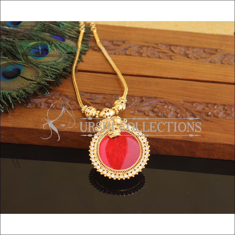 Kerala style Gold plated Temple Palakka Necklace M2202 - Set