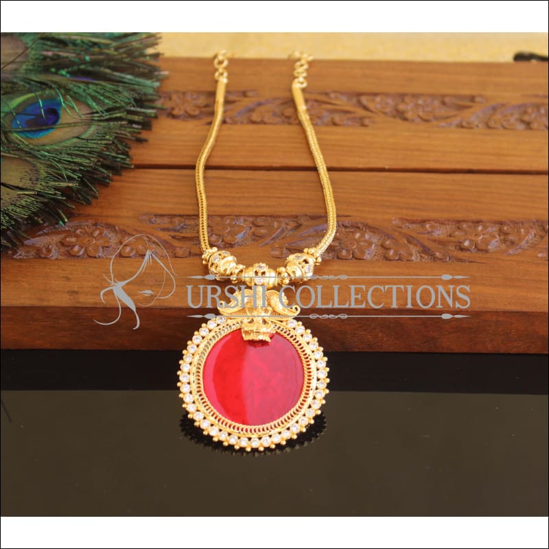 Kerala style Gold plated Temple Palakka Necklace M2202 - Set