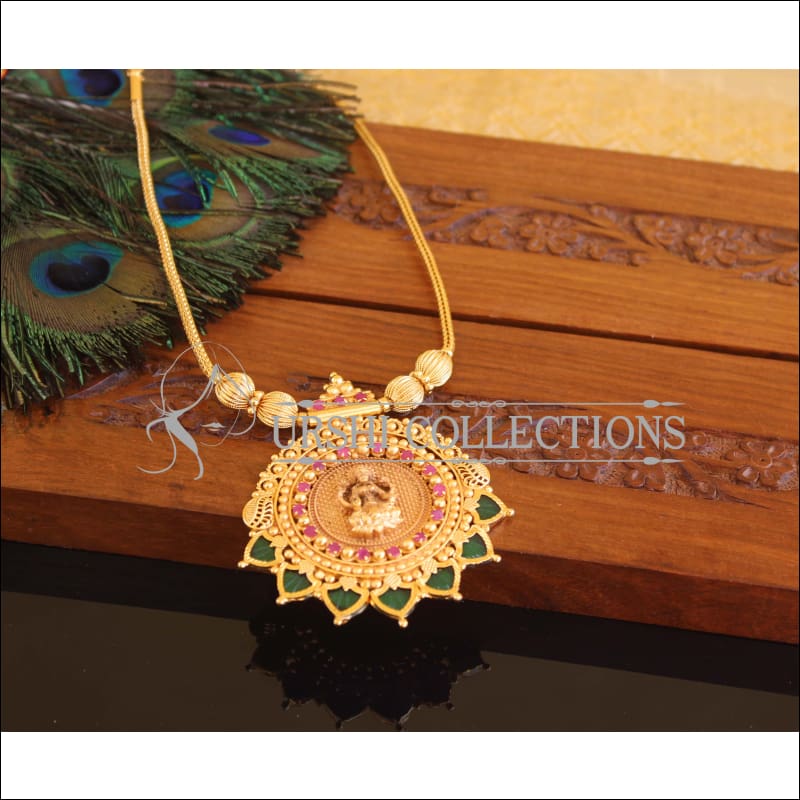 Kerala style Gold plated Temple Palakka Necklace M2206 - Set