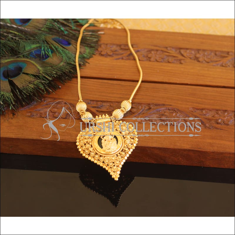 Kerala style Gold plated Temple Palakka Necklace M2238 - Set