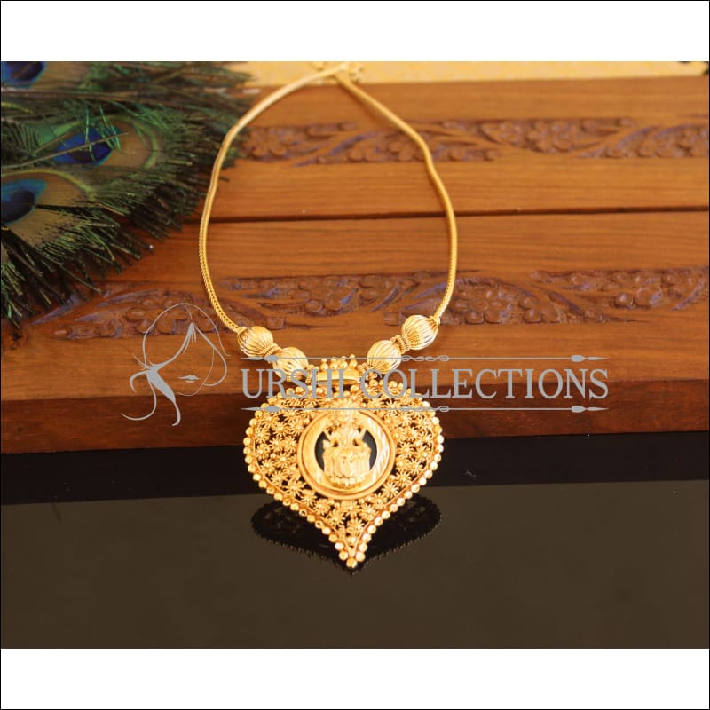 Kerala style Gold plated Temple Palakka Necklace M2240 - Set