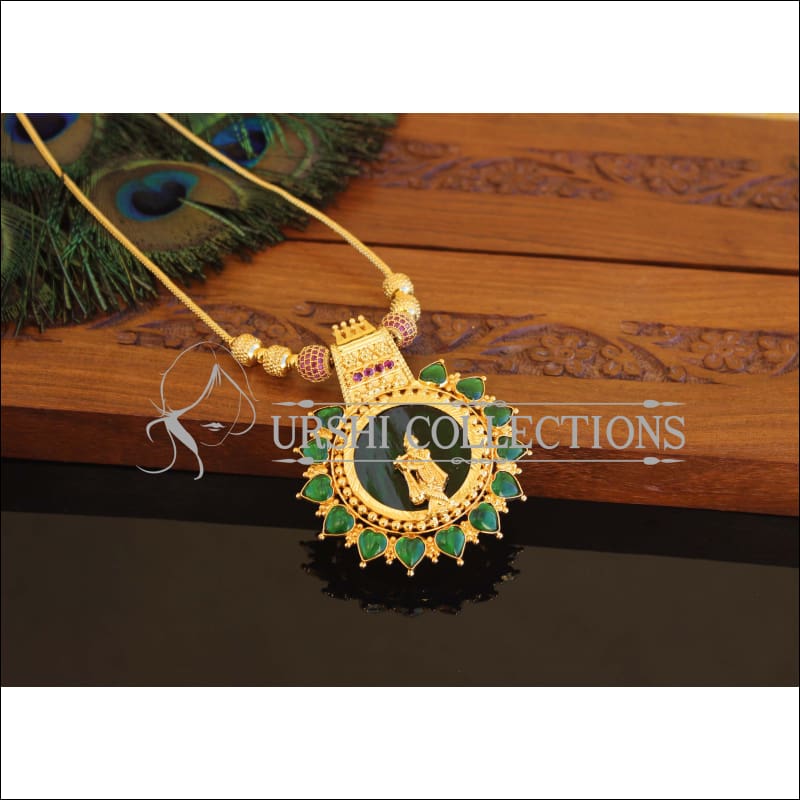 Kerala Style Gold Plated Temple Palakka Necklace M2302 - Set