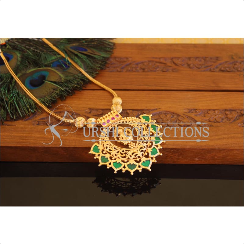Kerala Style Gold Plated Temple Palakka Necklace M2305 - Set