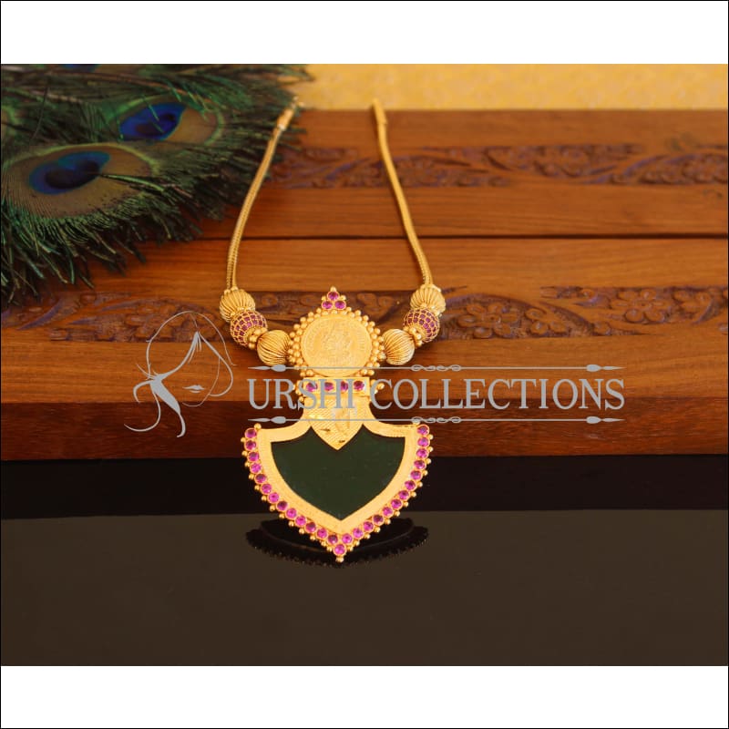 Kerala Style Gold Plated Temple palakka Necklace M2308 - Set