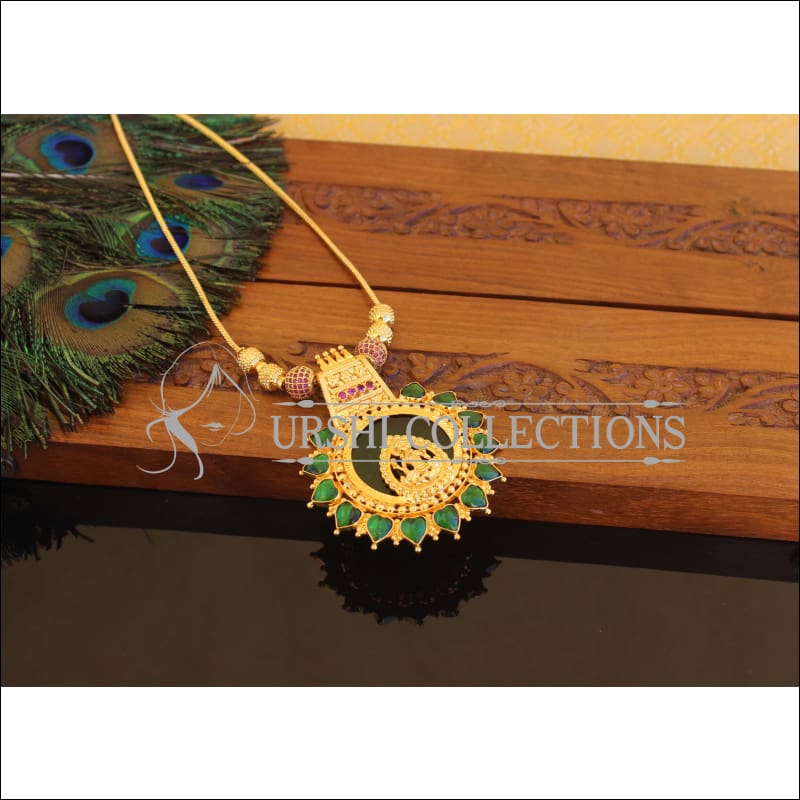 Kerala Style Gold Plated Temple Palakka Necklace M2312 - Set