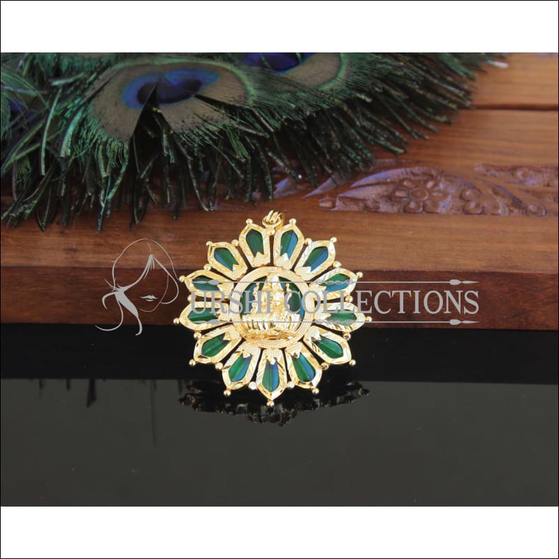 Kerala style Gold plated Temple Palakka Pendant M2365 - Pendant Set