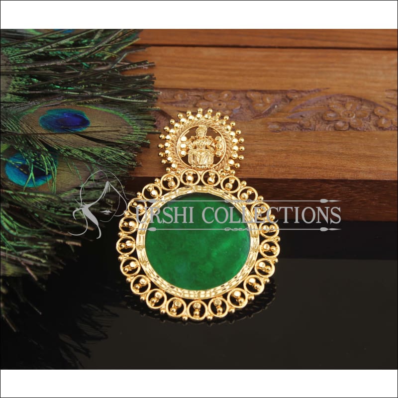 Kerala Style Gold Plated Temple Palakka Pendant M3015 - Pendant Set
