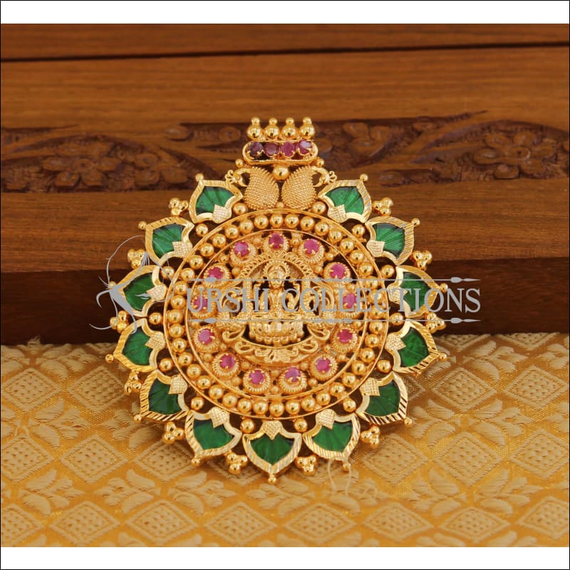 Kerala style gold plated Temple pendant M1094 - Pendant Set