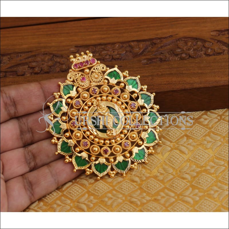 Kerala style gold plated Temple pendant M1100 - Pendant Set