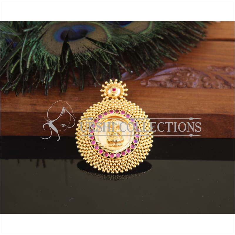 Kerala style Gold plated Temple Pendant M2372 - Pendant Set