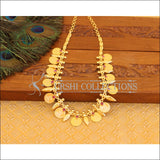 Kerala style gold plated Temple ruby stone necklace U-02 - Necklace Set