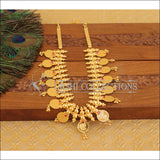 Kerala style gold plated Temple ruby stone necklace U-03 - Necklace Set