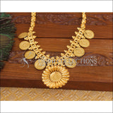 Kerala style gold plated Temple ruby stone necklace U-04 - Necklace Set