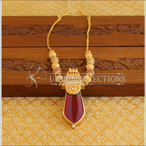 Kerala Style Gold Platted 2 in 1 Palakka Necklace Set M1299 - Necklace Set