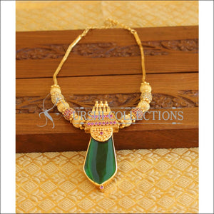 Kerala Style Gold Platted 2 in 1 Palakka Necklace Set M1299 - Necklace Set