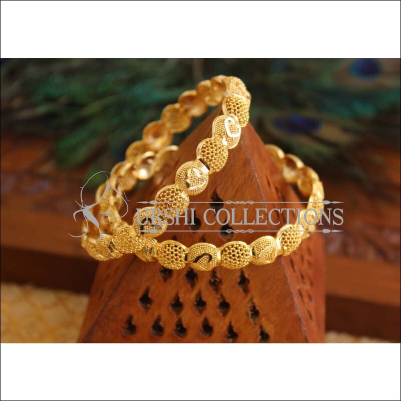 Kerala Style Gold Platted Bangle Set M1482 - Bangles