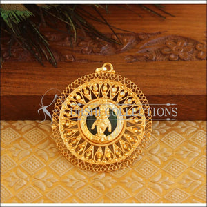 Kerala Style Gold Platted Krishna Palakka Pendant M1358 - Pendant Set