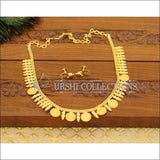 Kerala Style Gold Platted Lakshmi Necklace Set M1439 - Necklace Set