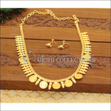 Kerala Style Gold Platted Lakshmi Necklace Set M1439 - Necklace Set