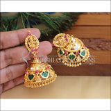 Kerala Style Gold Platted Lakshmi Palakka Earrings M1434 - Earrings