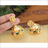 Kerala Style Gold Platted Lakshmi Palakka Earrings M1434 - Earrings