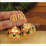 Kerala Style Gold Platted Lakshmi Palakka Earrings M1434 - Earrings