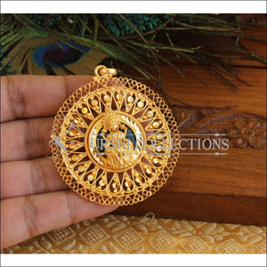 Kerala Style Gold Platted Lakshmi Palakka Pendant M1359 - Pendant Set