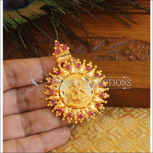 Kerala Style Gold Platted Lakshmi Pendant M1353 - Pendant Set
