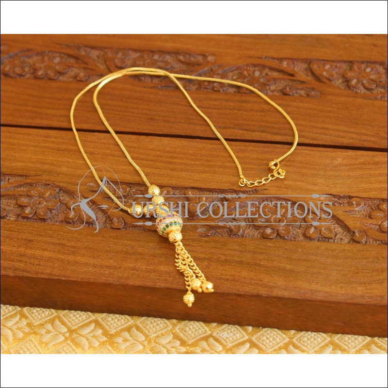 Kerala Style Gold Platted Necklace Set M1391 - Necklace Set