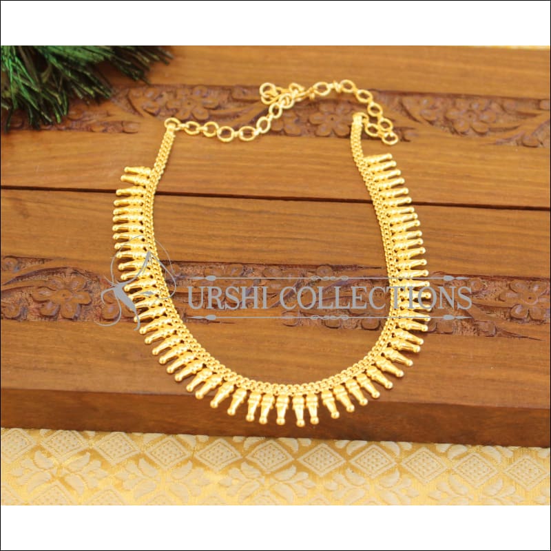 Kerala Style Gold Platted Necklace Set M1437 - Necklace Set