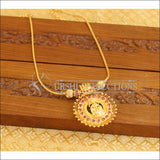 Kerala Style Gold Platted Palaka Lakshmi Necklace Set M1306 - Necklace Set