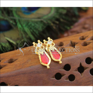 Kerala Style Gold Platted Palakka Earrings M1428 - Earrings