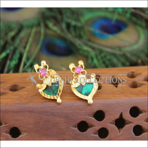 Kerala Style Gold Platted Palakka Earrings M1430 - Earrings