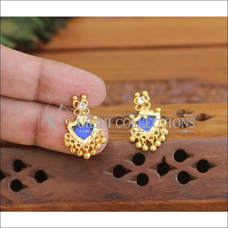 kerala style gold platted palakka earrings m1432 urshi collections