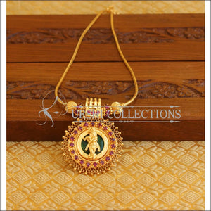 Kerala Style Gold Platted Palakka Krishna Necklace Set M1307 - Necklace Set