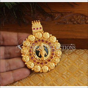 Kerala Style Gold Platted Palakka Krishna Pendant M1349 - Pendant Set