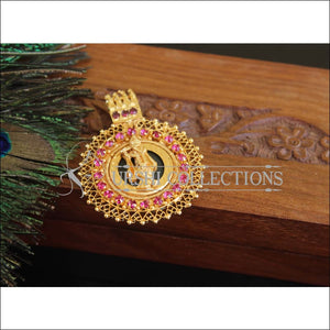 Kerala Style Gold Platted Palakka Krishna Pendant M2391 - Pendant Set