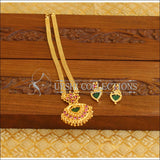 Kerala Style Gold Platted Palakka Necklace Set M1294 - Necklace Set