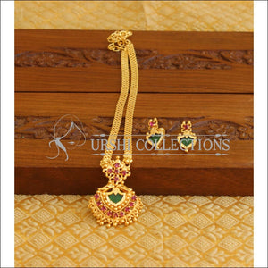 Kerala Style Gold Platted Palakka Necklace Set M1294 - Necklace Set