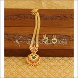 Kerala Style Gold Platted Palakka Necklace Set M1294 - Necklace Set