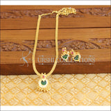 Kerala Style Gold Platted Palakka Necklace Set M1368 - Necklace Set